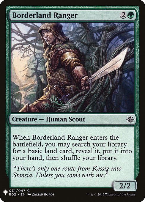 《国境地帯のレインジャー/Borderland Ranger》[PWシンボル付き再版] 緑C